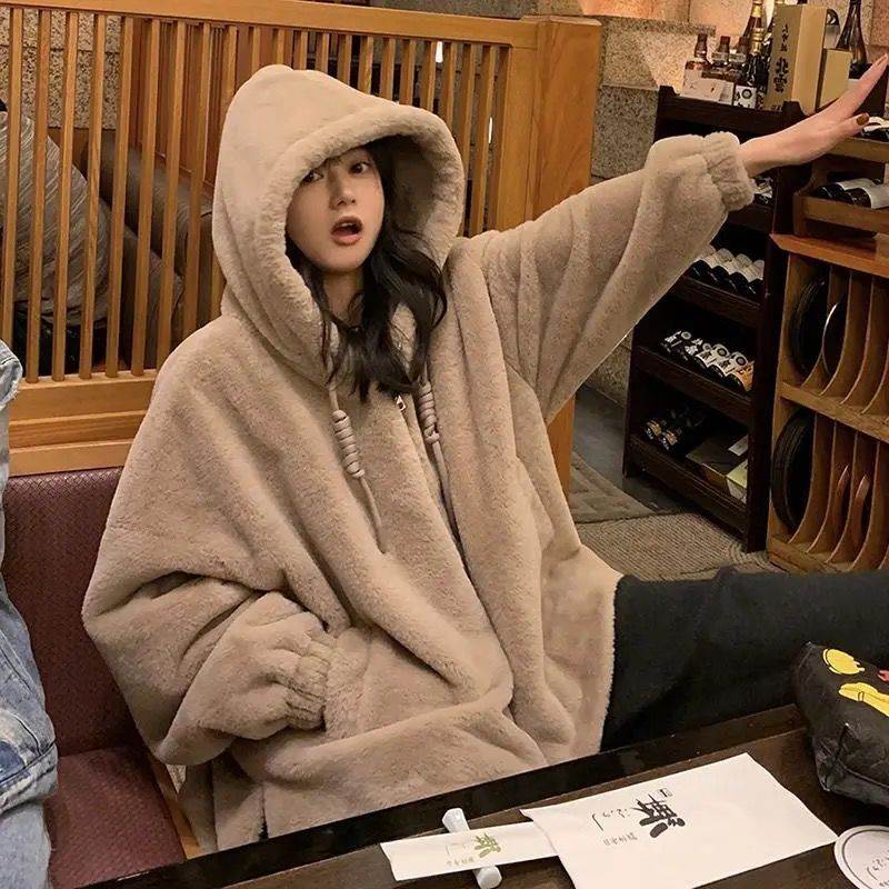 楽天市場】フード付き もこもこ ジップアップ ジャケット コート