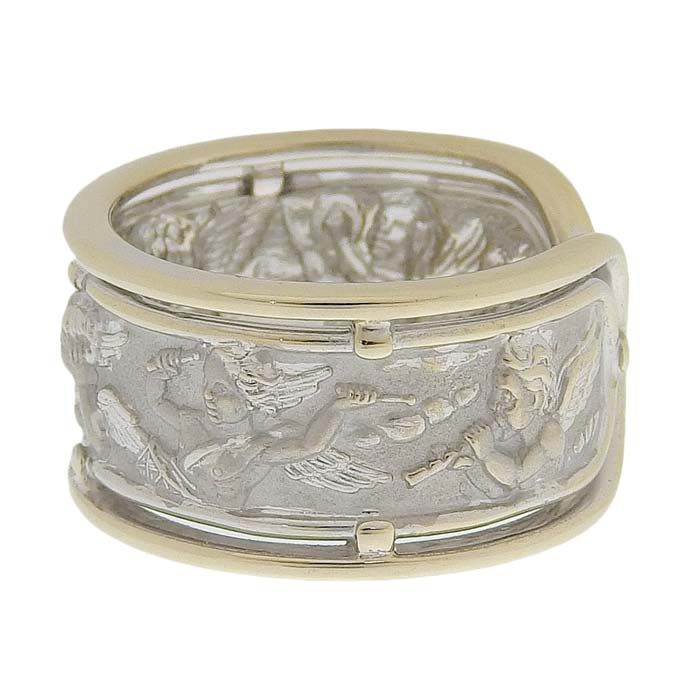 カレライカレラ 薔薇一文字リング 750WG カレライカレラ ローズ 750YG