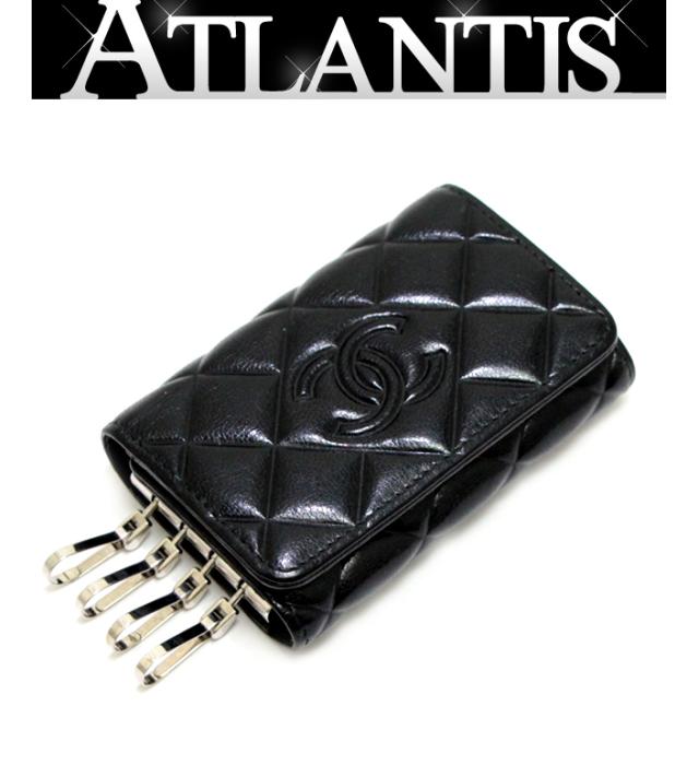 楽天市場】シャネル CHANEL マトラッセ 4連 キーケース 黒 ラムスキン