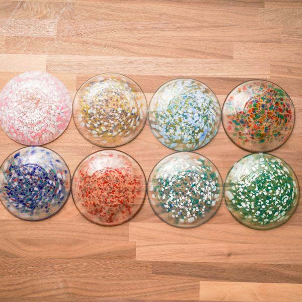 楽天市場】津軽びいどろ 色色豆皿 いろいろまめざら 10cm小皿 アデリア