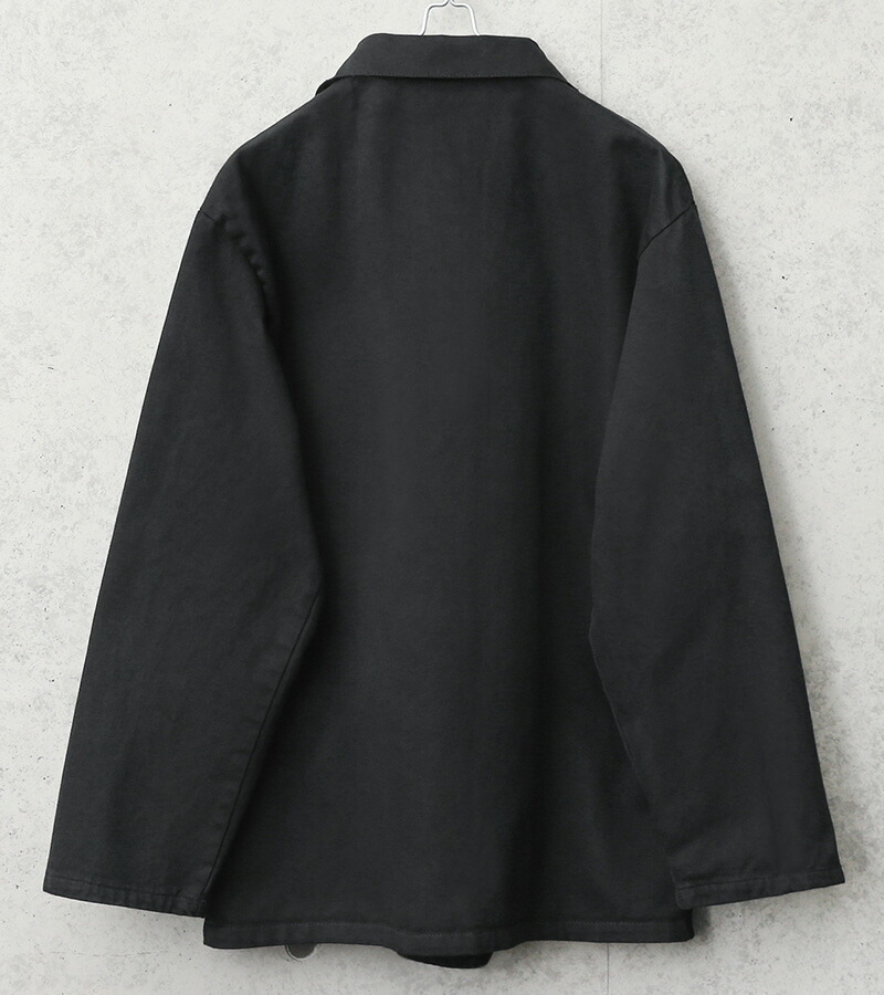 CASEY VIDALENC 製品染め ノーカラー ジャケット カバーオール36 CASEY