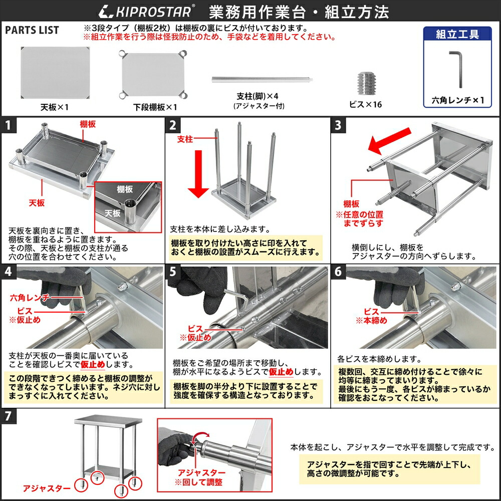 楽天市場】ステンレス作業台 業務用 調理台 1000×450×800 板厚1.2mm