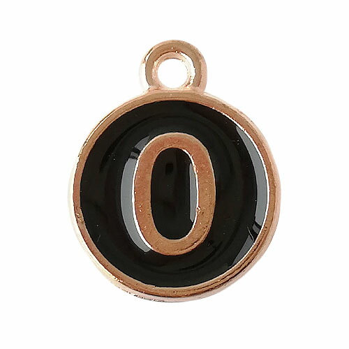 楽天市場】金属チャーム 数字 ナンバー 両面 ブラック 12mm 1個 j6