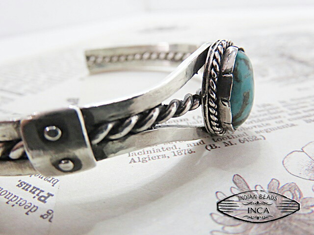 楽天市場】ターコイズ バングル ブレスレット シルバー925