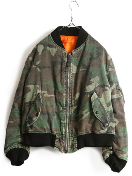楽天市場】90's USA製 □ ALPHA INDUSTRIES 社製 迷彩 MA-1 フライト