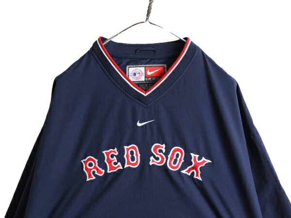 楽天市場】00s MLB オフィシャル ナイキ レッドソックス Vネック プル