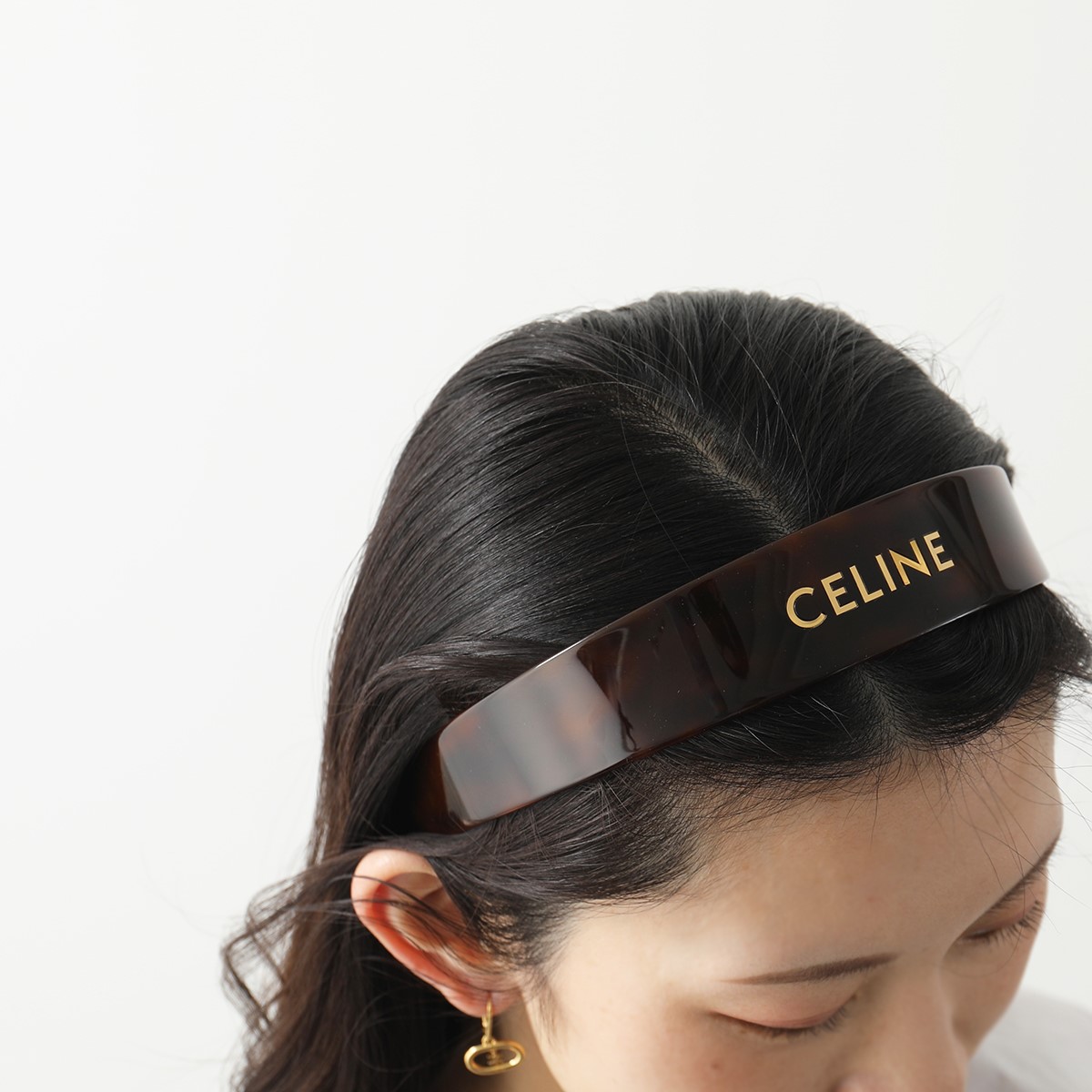 楽天市場】CELINE セリーヌ カチューシャ 46Y376CEA.19LG レディース