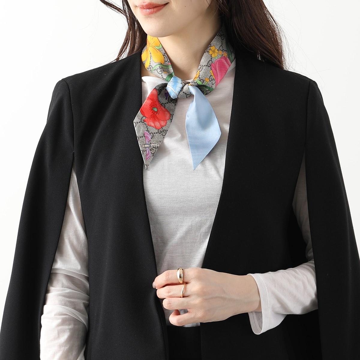 楽天市場】GUCCI グッチ スカーフ GGフローラ 609317 3G001 レディース