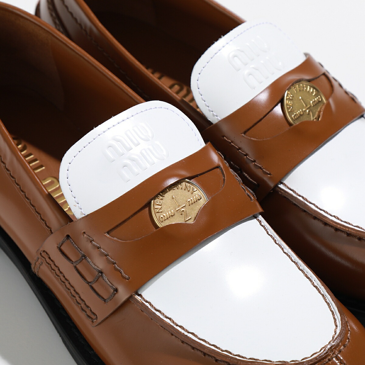 楽天市場】MIUMIU ミュウミュウ ペニーローファー 5D773D AZE