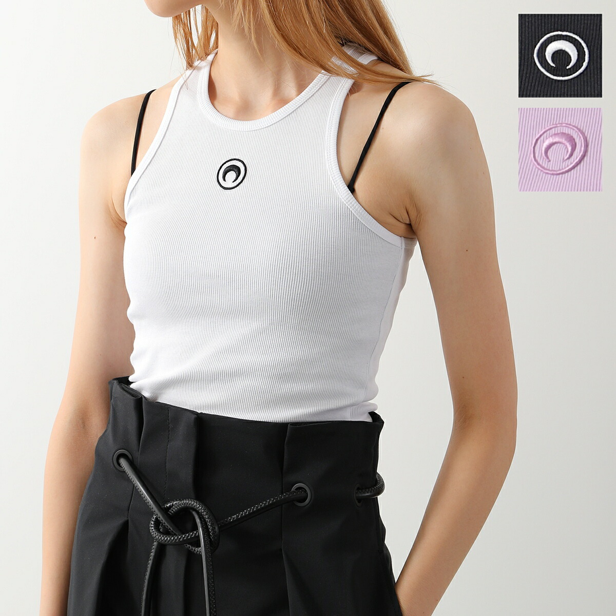 楽天市場】Marine Serre マリーン セル タンクトップ MOON LOGO RIBBED