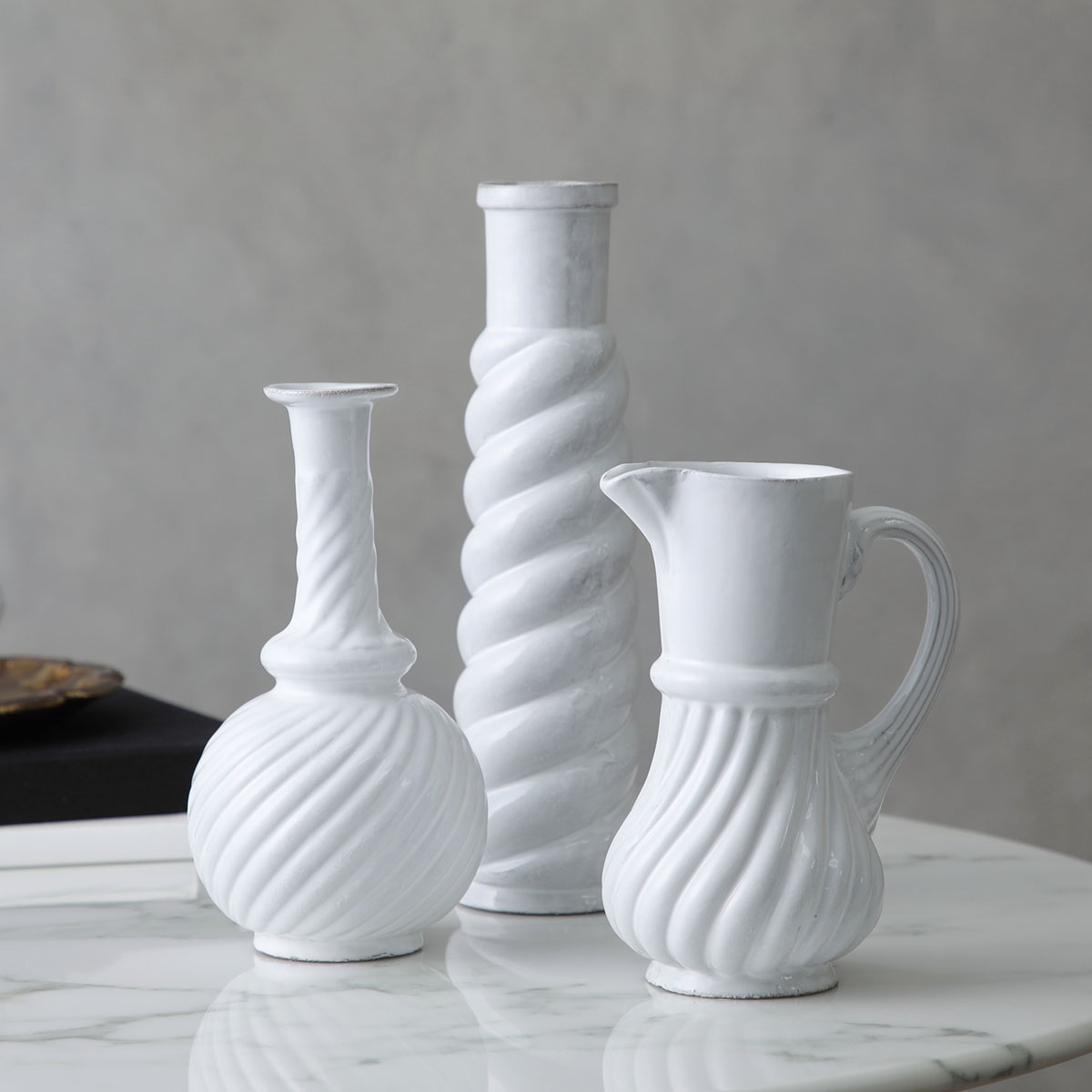 欠け有】アスティエ ド ヴィラット Astier de villatte 花瓶 欠け有