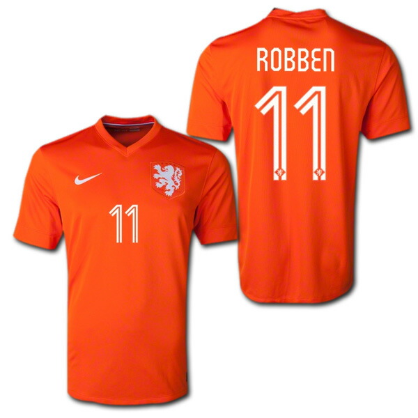 楽天市場】2014 オランダ代表 ホーム(オレンジ) #11 ROBBEN アリエン