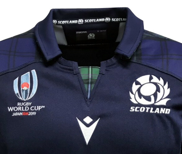 スコットランド代表 ワールドカップ2019 ラガーシャツ ネイビー macron