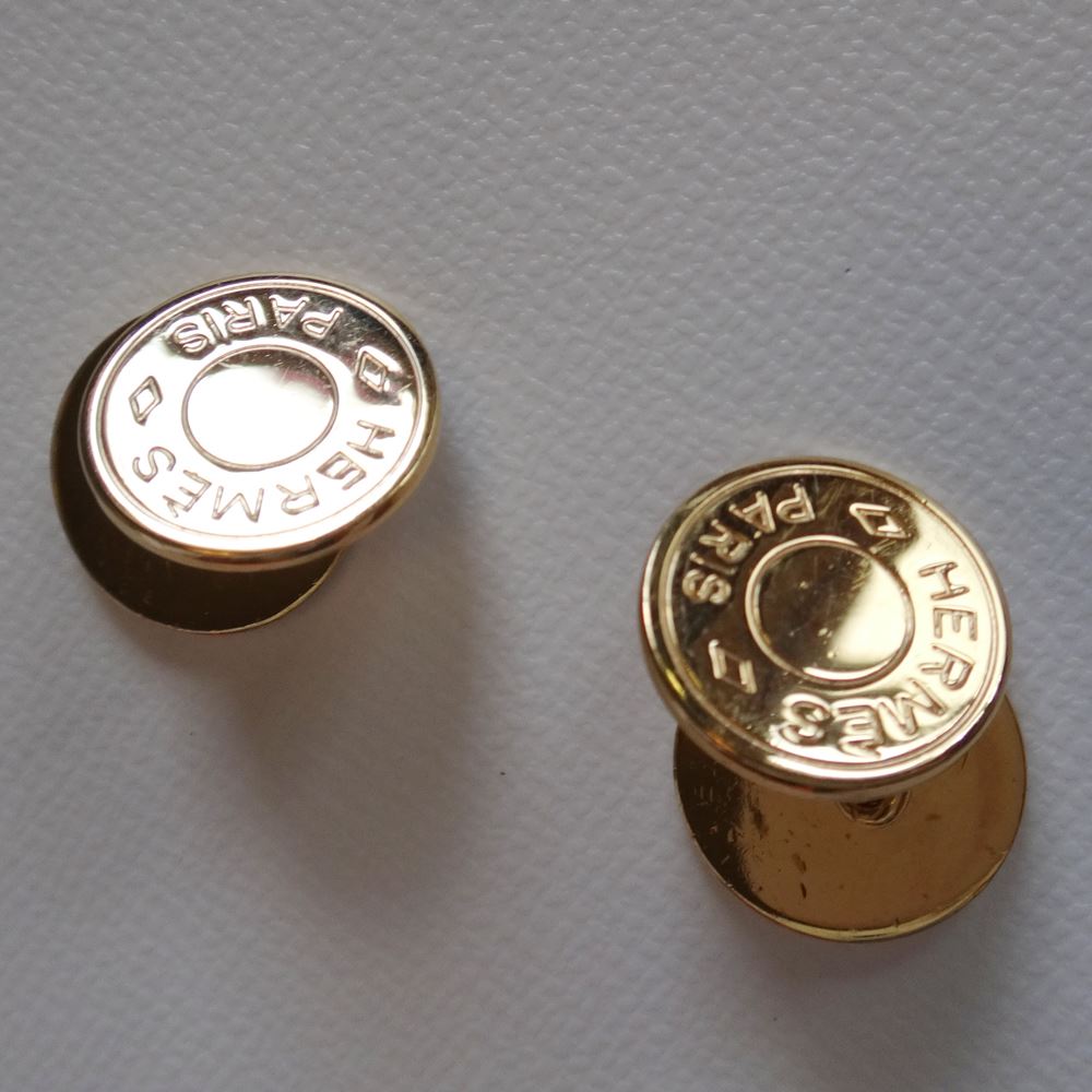 楽天市場】美品 HERMES エルメス セリエ カフスボタン メンズ ゴールド