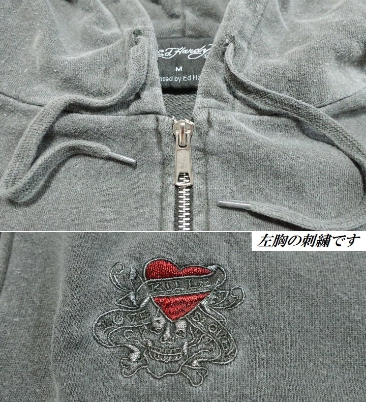 楽天市場】エドハーディー ed hardy ジップ パーカー 長袖 スカル