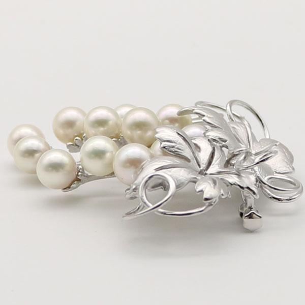 楽天市場】真珠 パール ブローチ あこや真珠 パールブローチ 7mm-7.5mm