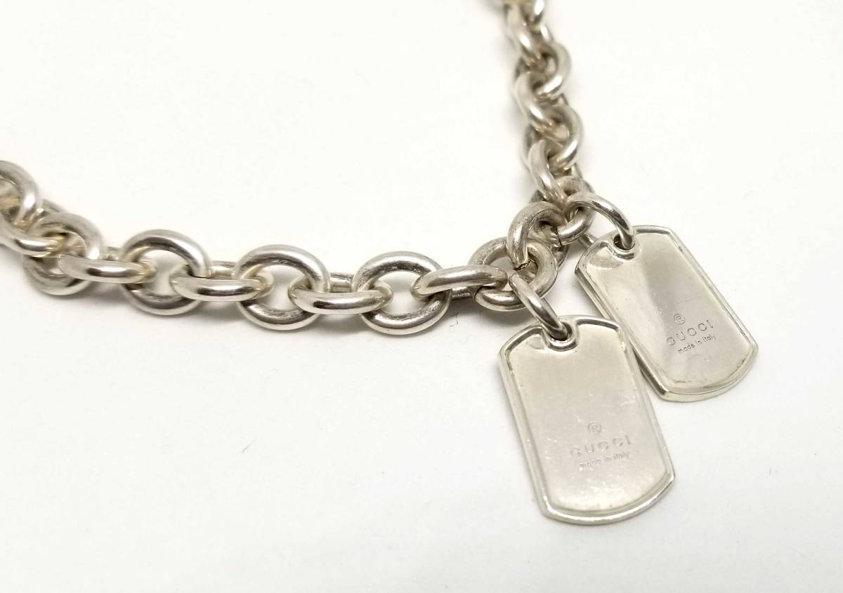楽天市場】グッチ ドッグタグ ネックレス ペンダント SV925