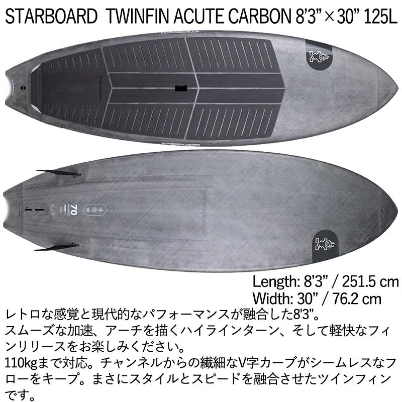 楽天市場】取り寄せ商品 2026 STARBOARD SUP 8'3 X 30 TWINFIN ACUTE