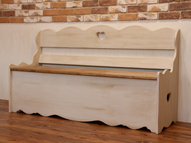 楽天市場】ソファー カントリー NC ハート 収納 ベンチ 日本製 完成品