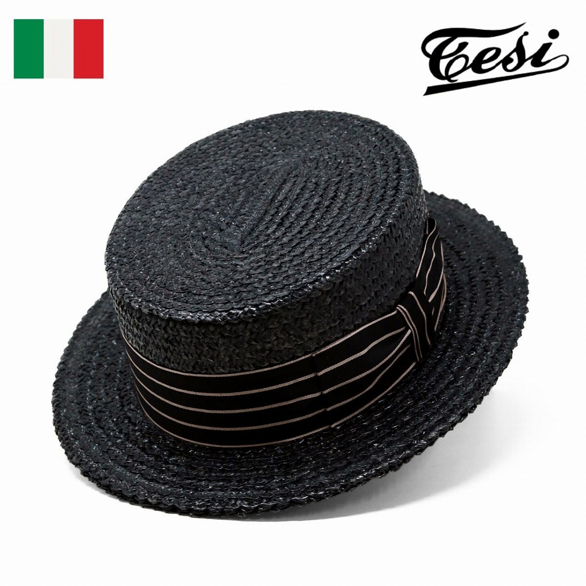 楽天市場】tesi カンカン帽 テシ ハット イタリア 高級 ストローハット