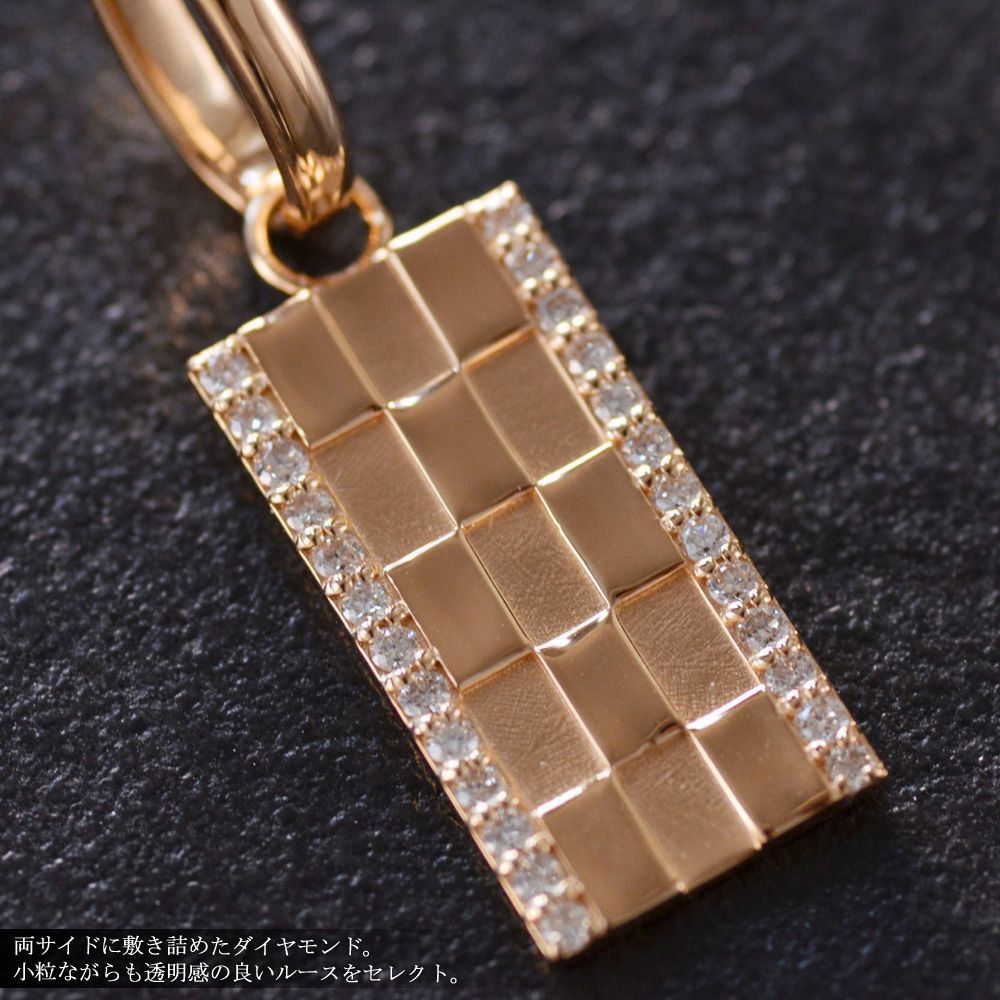 楽天市場】ペンダントトップ メンズ 18金 K18 18KPG ダイヤモンド