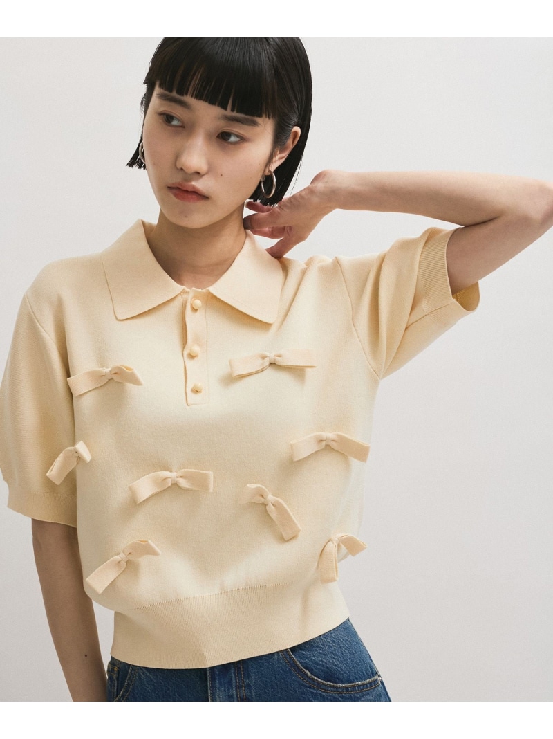 楽天市場】【SALE／50%OFF】リボンポロニット ADAM ET ROPE' FEMME