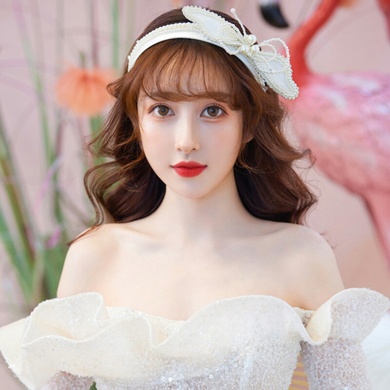 楽天市場】ヘッドドレス カチューシャ 着物 髪飾り パール ブライダル