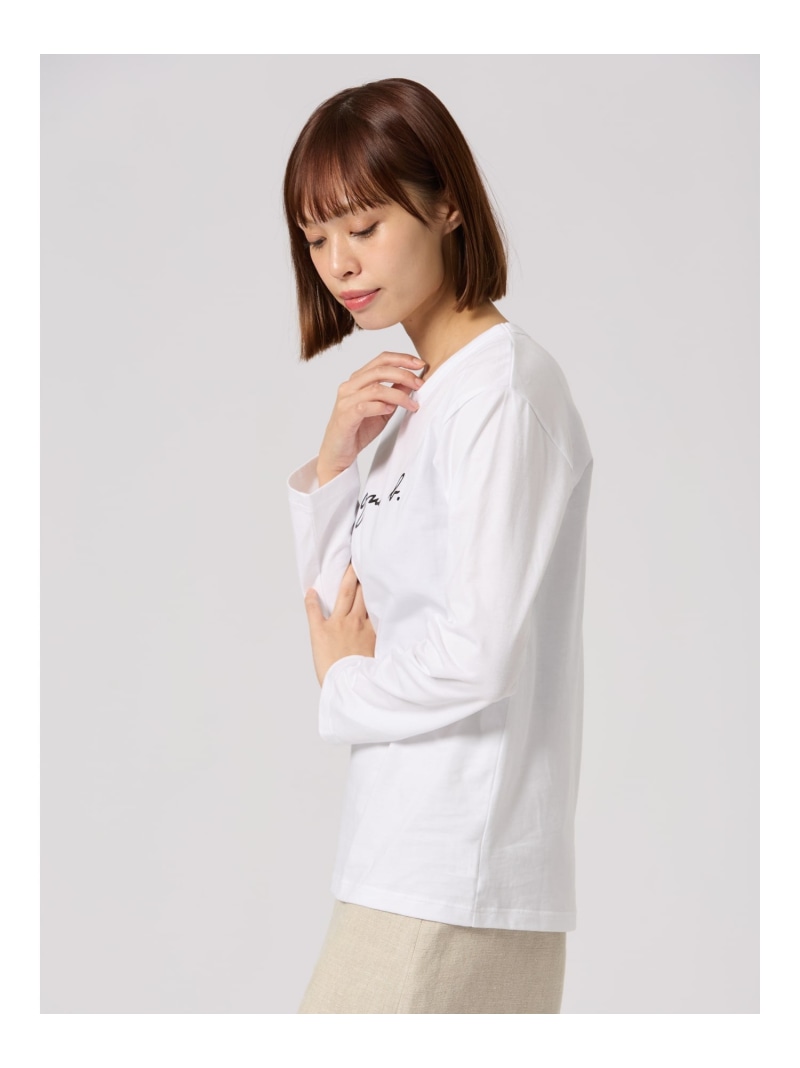 楽天市場】ロゴプリント コットン 長袖 Tシャツ 