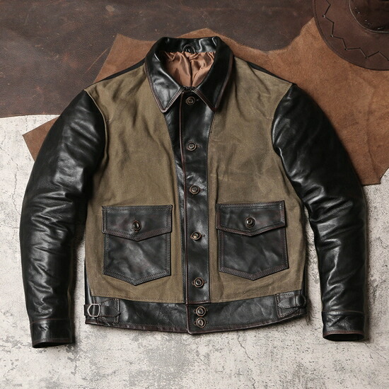 楽天市場】革ジャン本革 ホースハイド 馬革メンズ レザージャケット