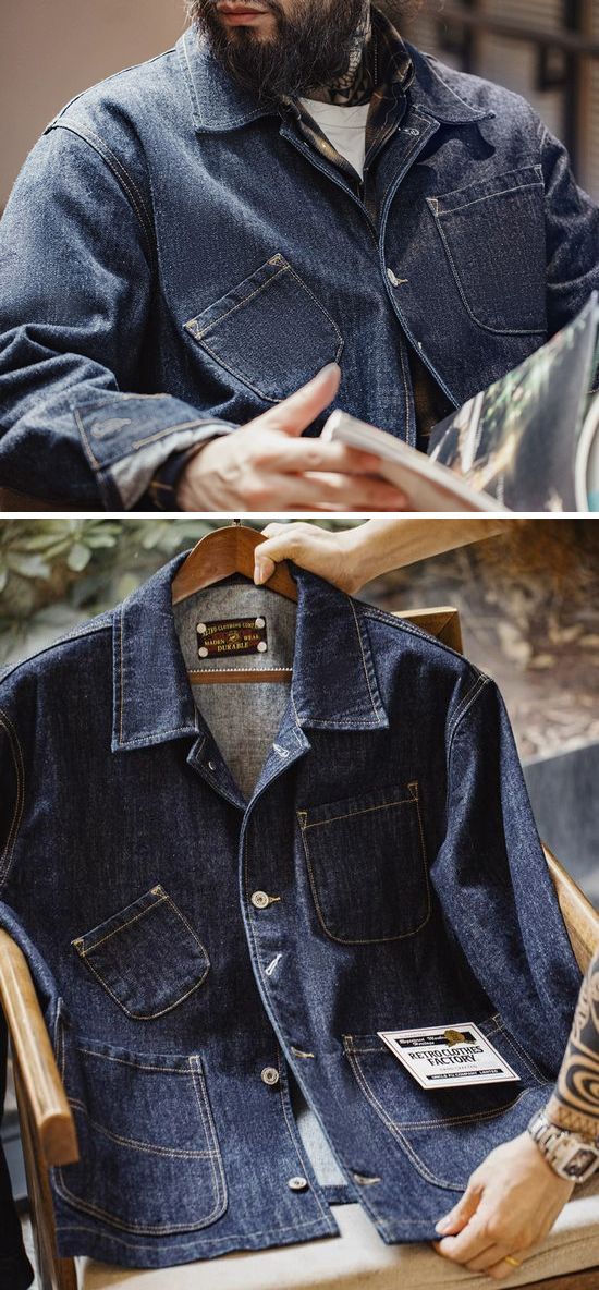 楽天市場】メンズ デニムジャケットミリタリー ワークジャケット