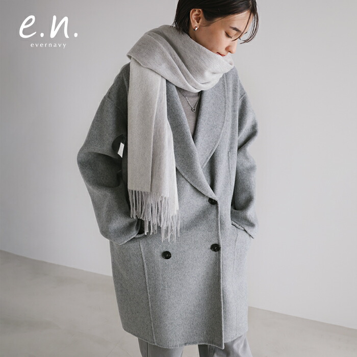 楽天市場】evernavy エバーネイビー ウール リバー ダブル コート