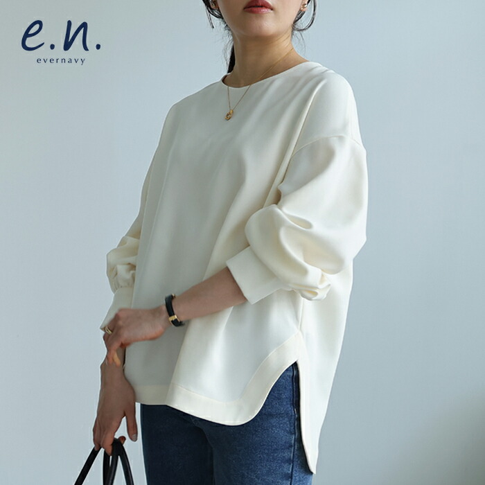楽天市場】evernavy エバーネイビー ダブルクロス ブラウス レディース