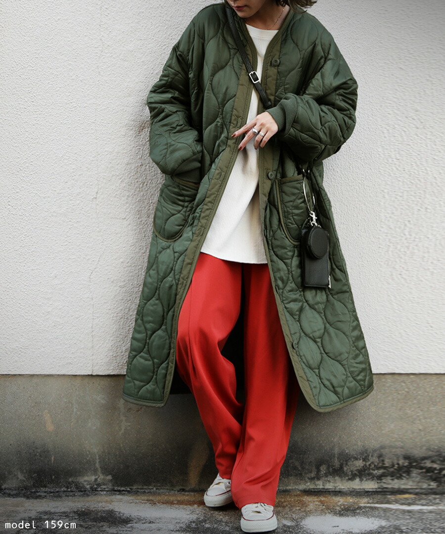 楽天市場】キルティングジャケット ロング レディース アウター 送料