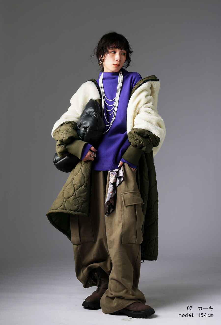 楽天市場】ビッグファスナー ロングコート レディース ボアアウター