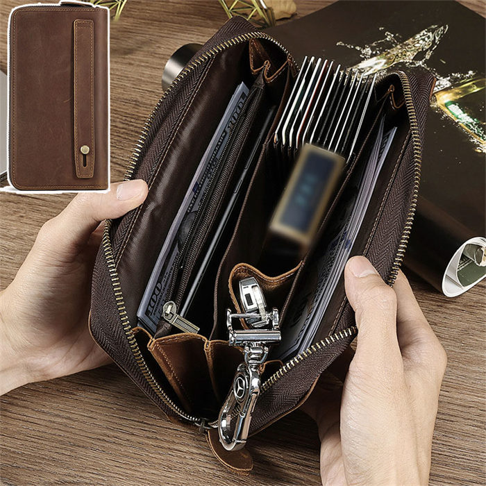 楽天市場】長財布 メンズ 本革 レザー ウォレット 本革クラッチバッグ