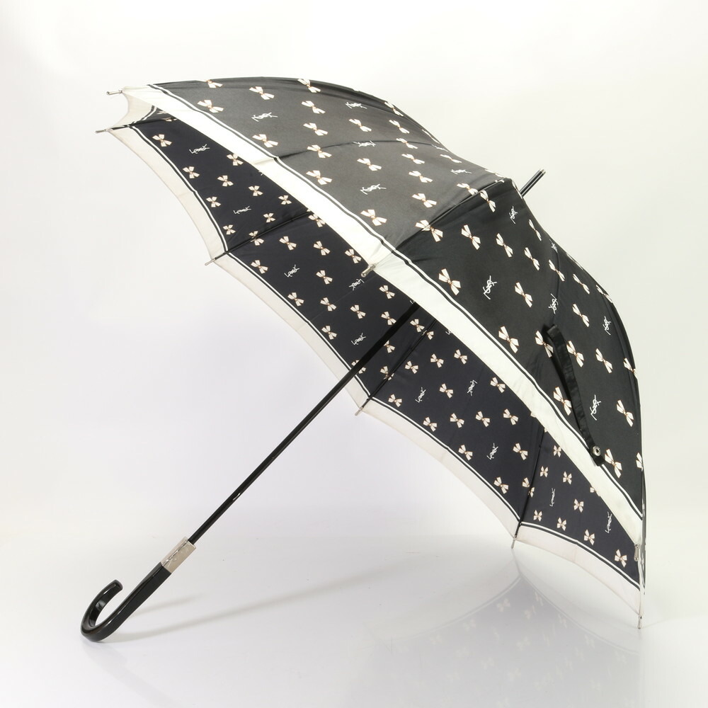 楽天市場】美品 イヴ サンローラン YSL ロゴ リボン 柄 傘 アンブレラ