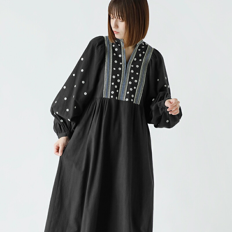 楽天市場】ne Quittez pas ヌキテパ コットン 刺繍 ヨーク ドレス