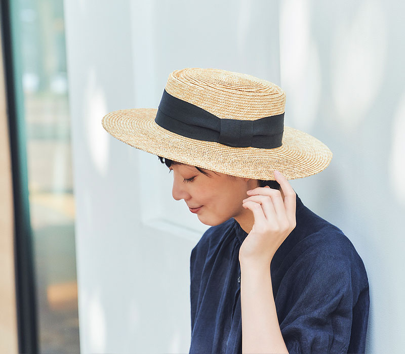 楽天市場】つば広カンカン帽 麦わら帽子 田中帽子店 Alma(アルマ