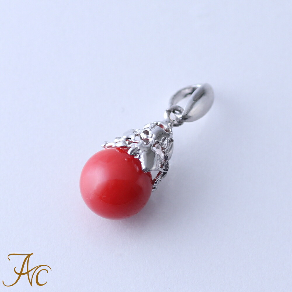 楽天市場】≪1年保証付き付≫日本産血赤珊瑚 8ミリ玉 プラチナ900