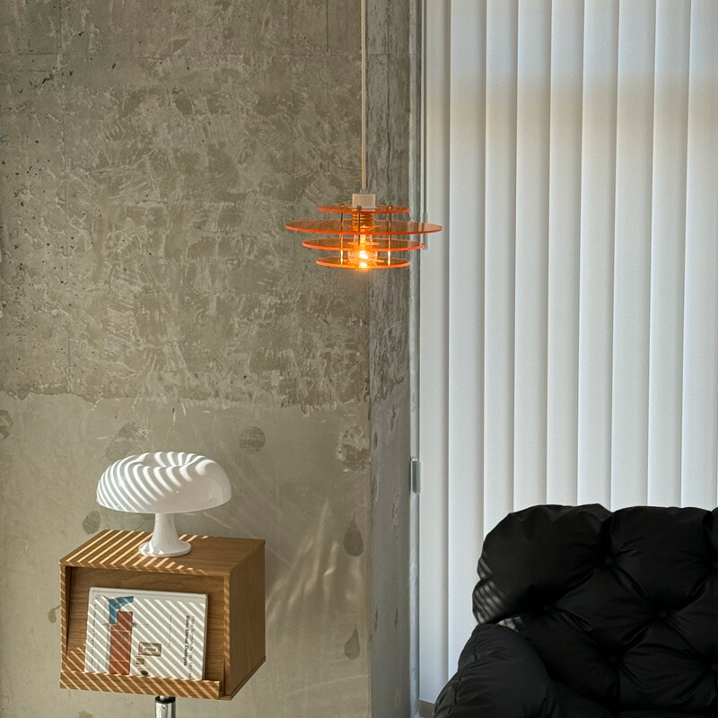 楽天市場】ブルー/オレンジ フラットレイヤーシェード ペンダント