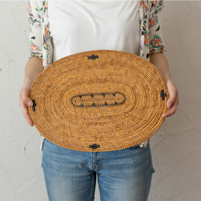 楽天市場】アタ製 アジアン ランチョンマット バリ島産 柄付きタイプ