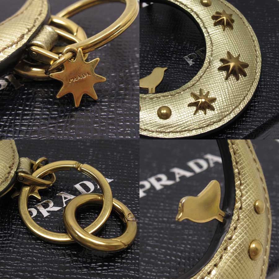 楽天市場】プラダ PRADA キーホルダー チャーム 月 ゴールド