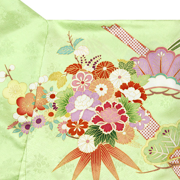 波乗りジョニー様［7180］振袖 草花文 駒刺繍 成人式 卒業式 正絹 着物