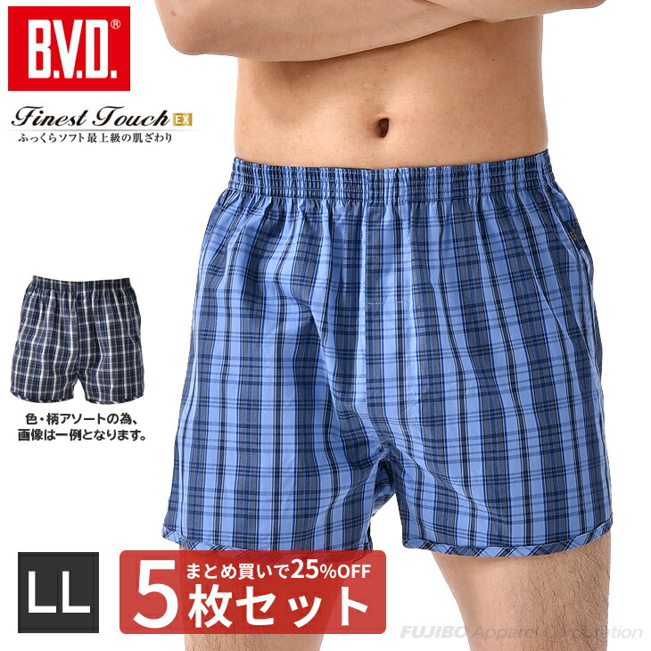 楽天市場】【5枚セットで送料無料20％OFF！】BVD Finest Touch EX 先染
