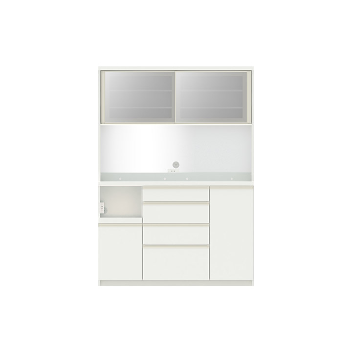 楽天市場】パモウナ 食器棚 幅140cm 奥行50cm 高さ198cm EC 完成品 棚