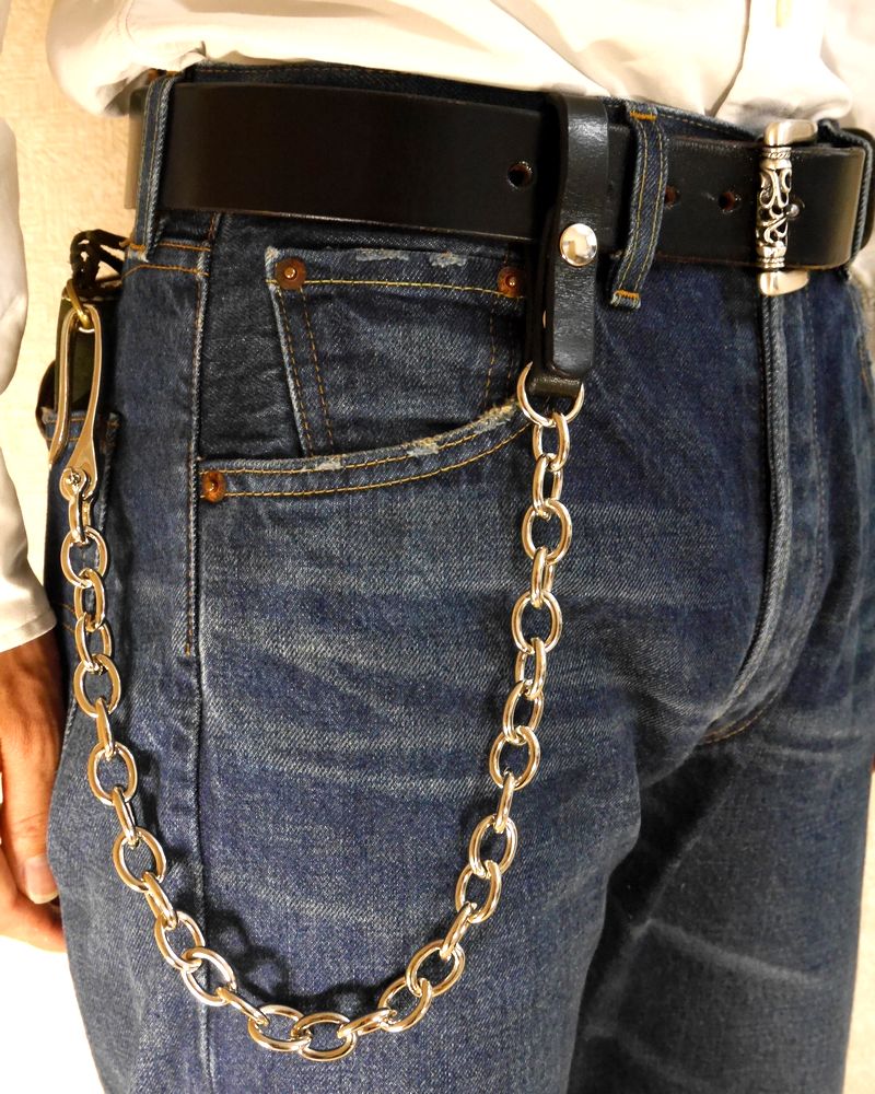 楽天市場】シルバー 真鍮製ウォレットチェーン付き 栃木サドルレザー