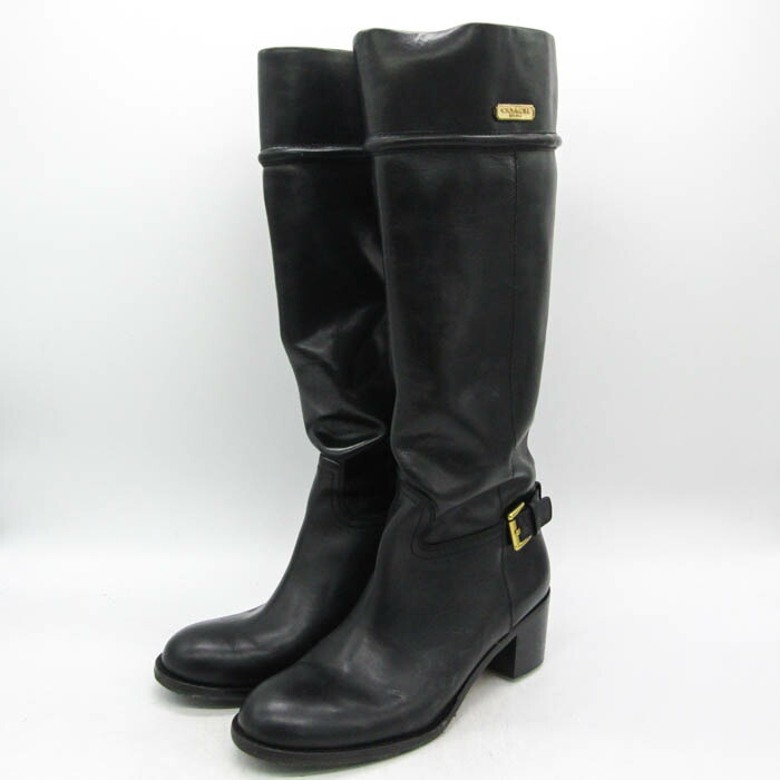 楽天市場】コーチ ロングブーツ シューズ 靴 ブランド 黒 レディース