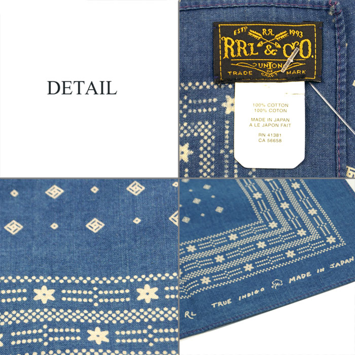 楽天市場】RRL ラルフローレン ダブルアールエル インディゴ バンダナ