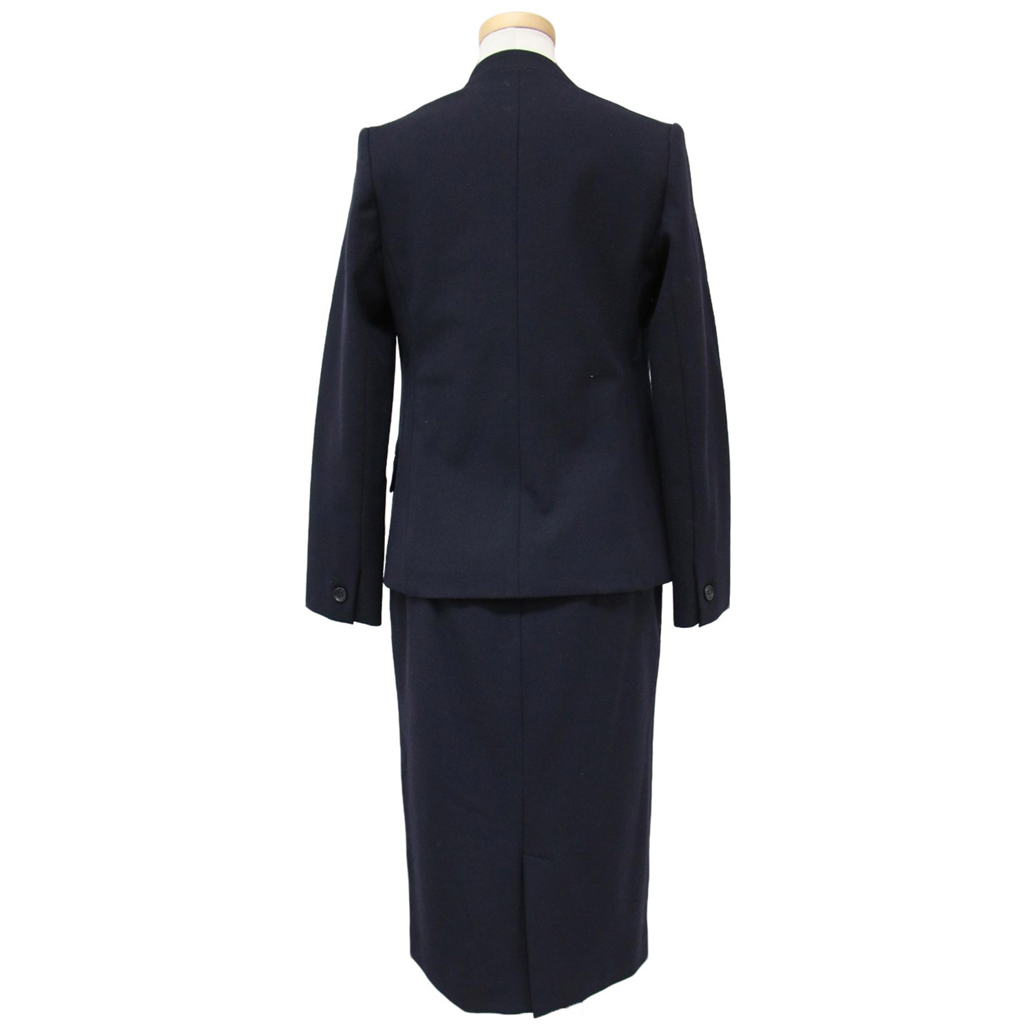 楽天市場】PLST プラステ スーツ ネイビー 紺 ノーカラージャケット XS