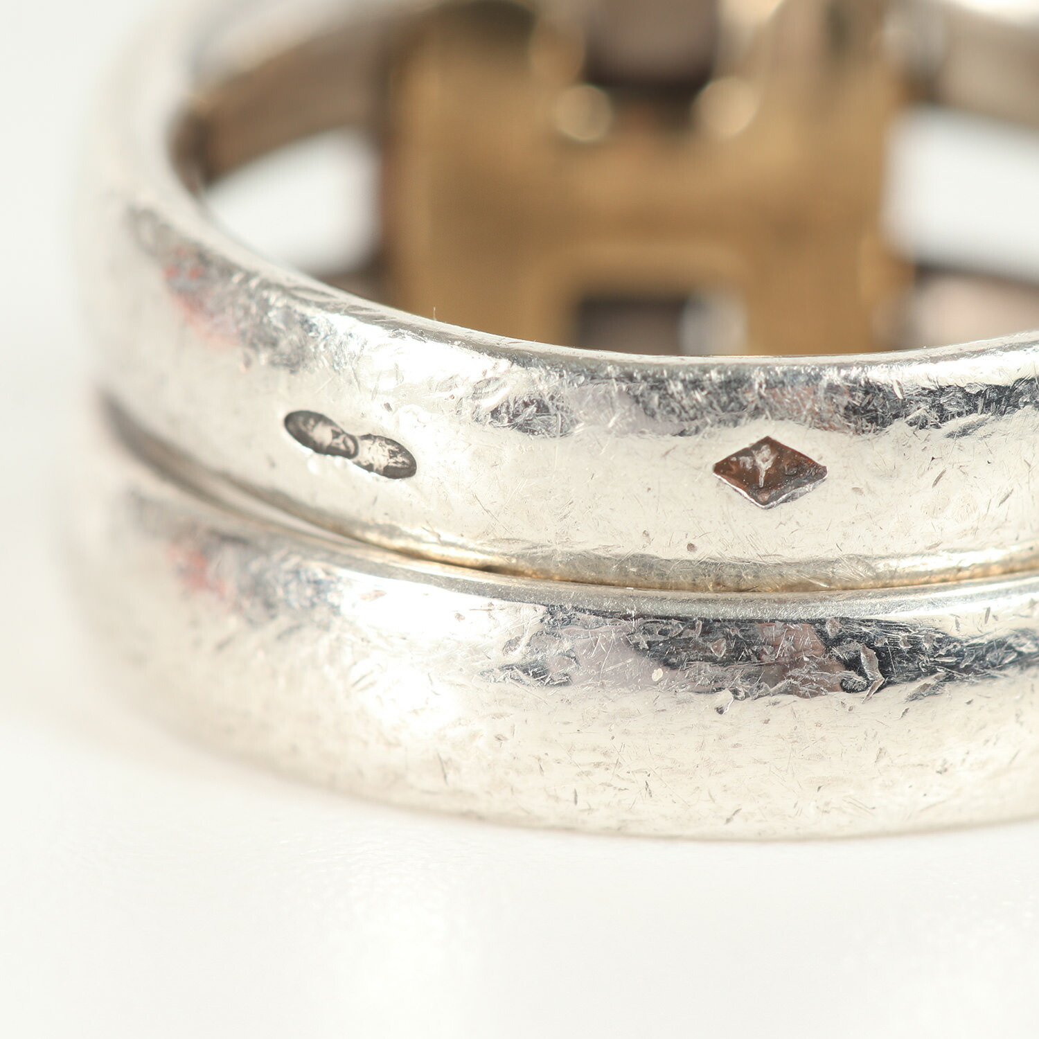 楽天市場】HERMES エルメス サイズ:53 コンビ オランプ リング Oran